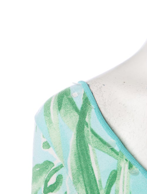 Blumarine Floral Print Scoop Neck Blouse