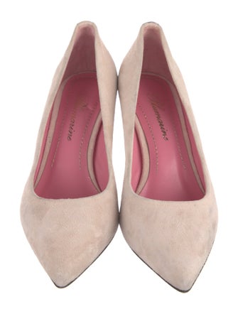 Blumarine Suede Printed Pumps