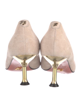 Blumarine Suede Printed Pumps