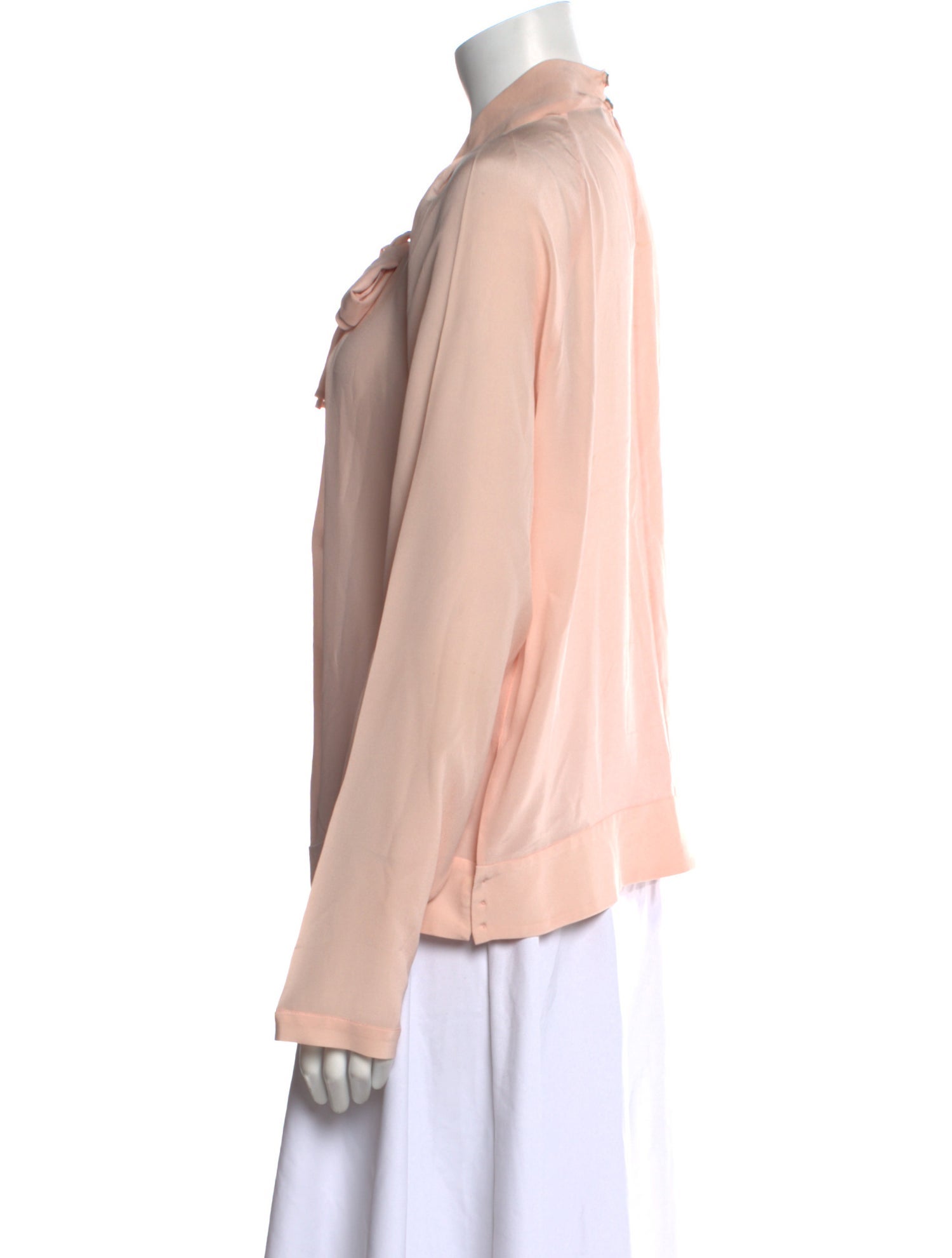 Blumarine Silk V-Neck Blouse