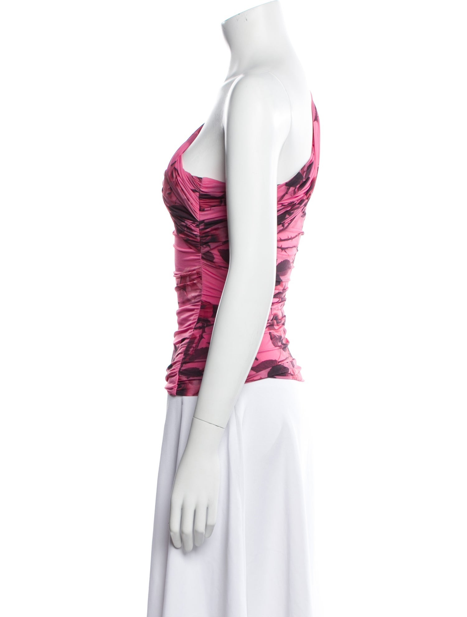 Blumarine Silk Floral Print Top w/ Tags