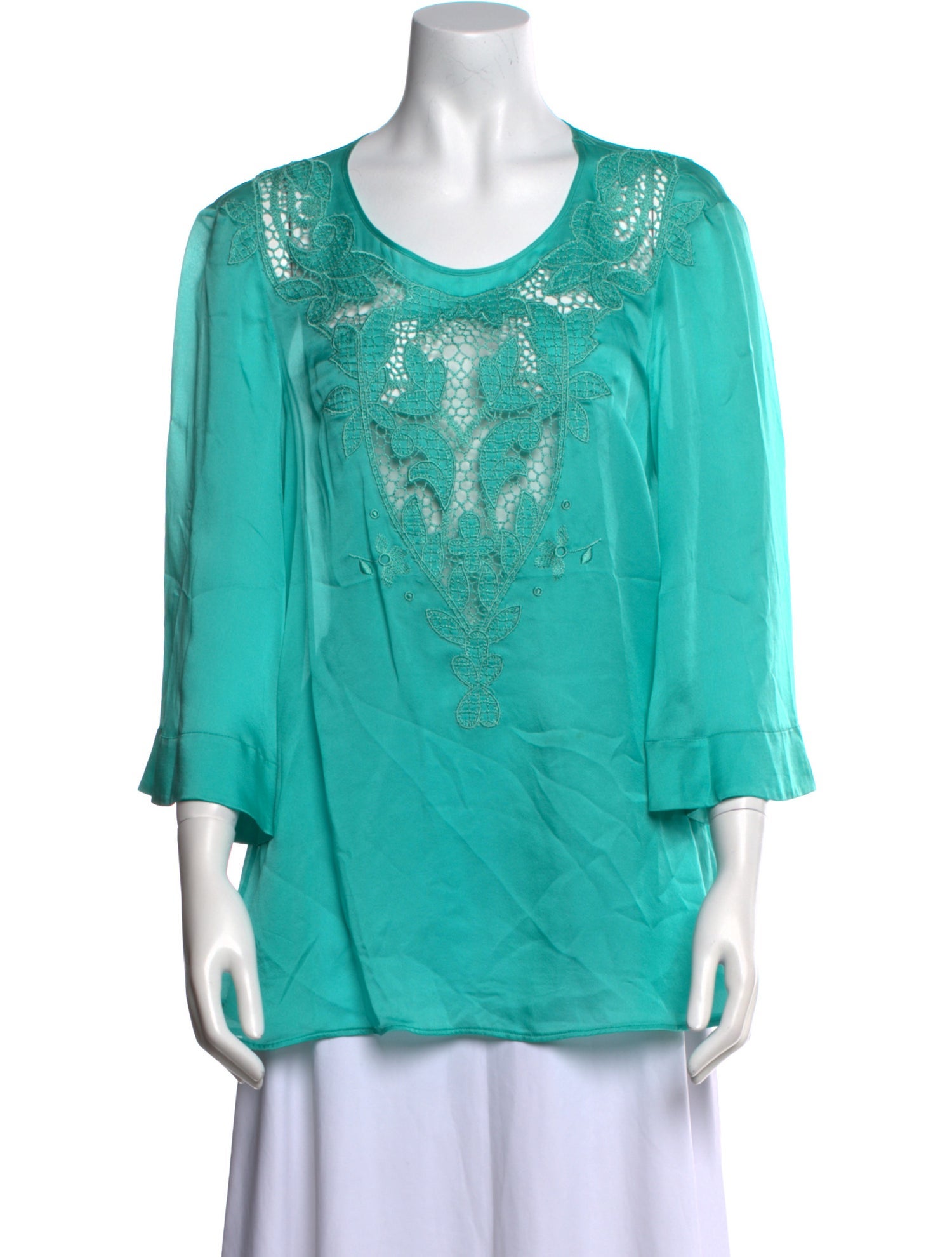 Blumarine Silk Scoop Neck Tunic