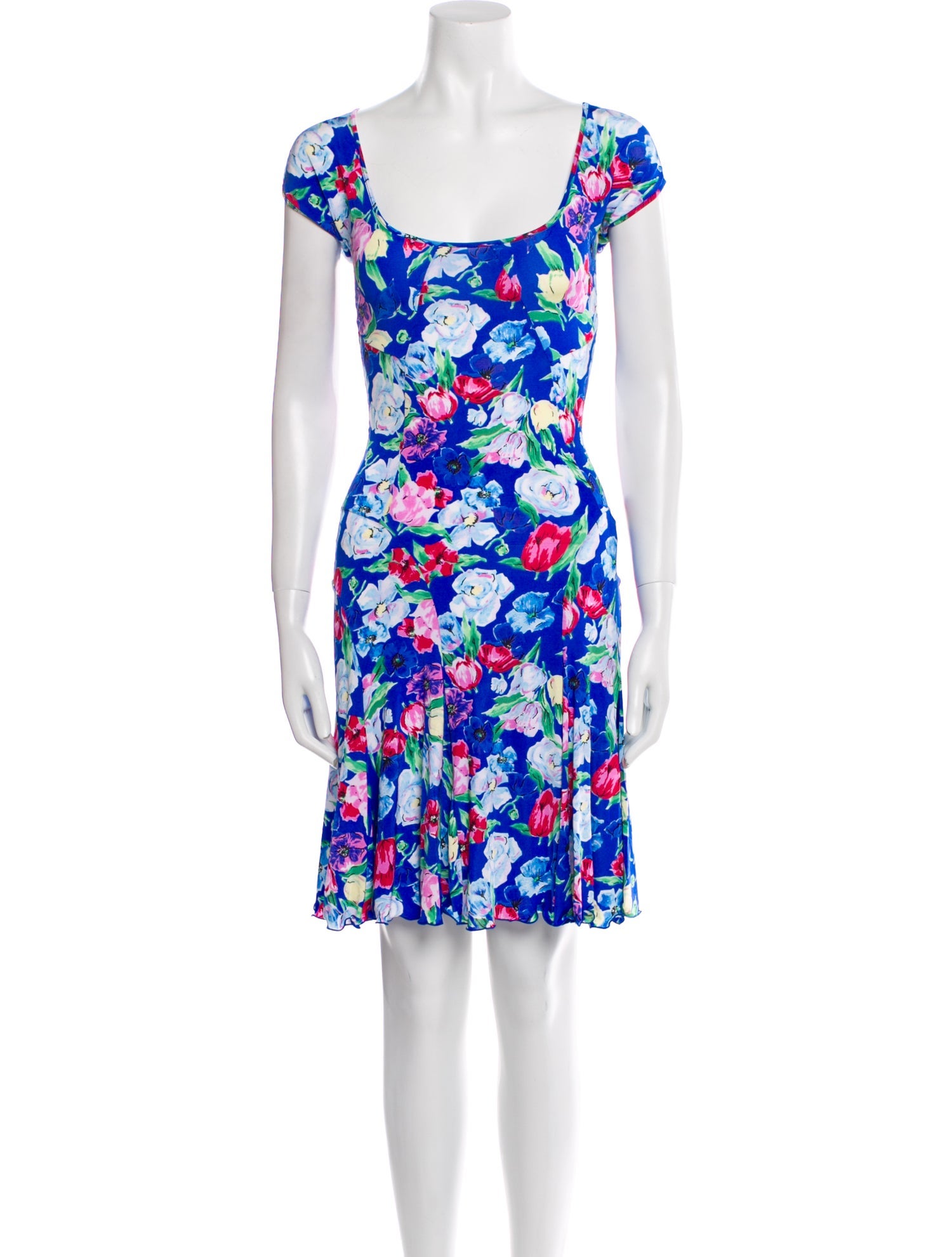 Blumarine Floral Print Mini Dress