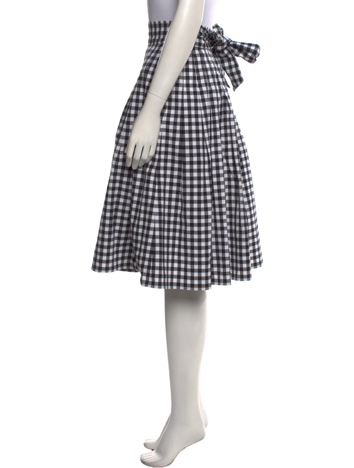 Blumarine Plaid Print Knee-Length Skirt