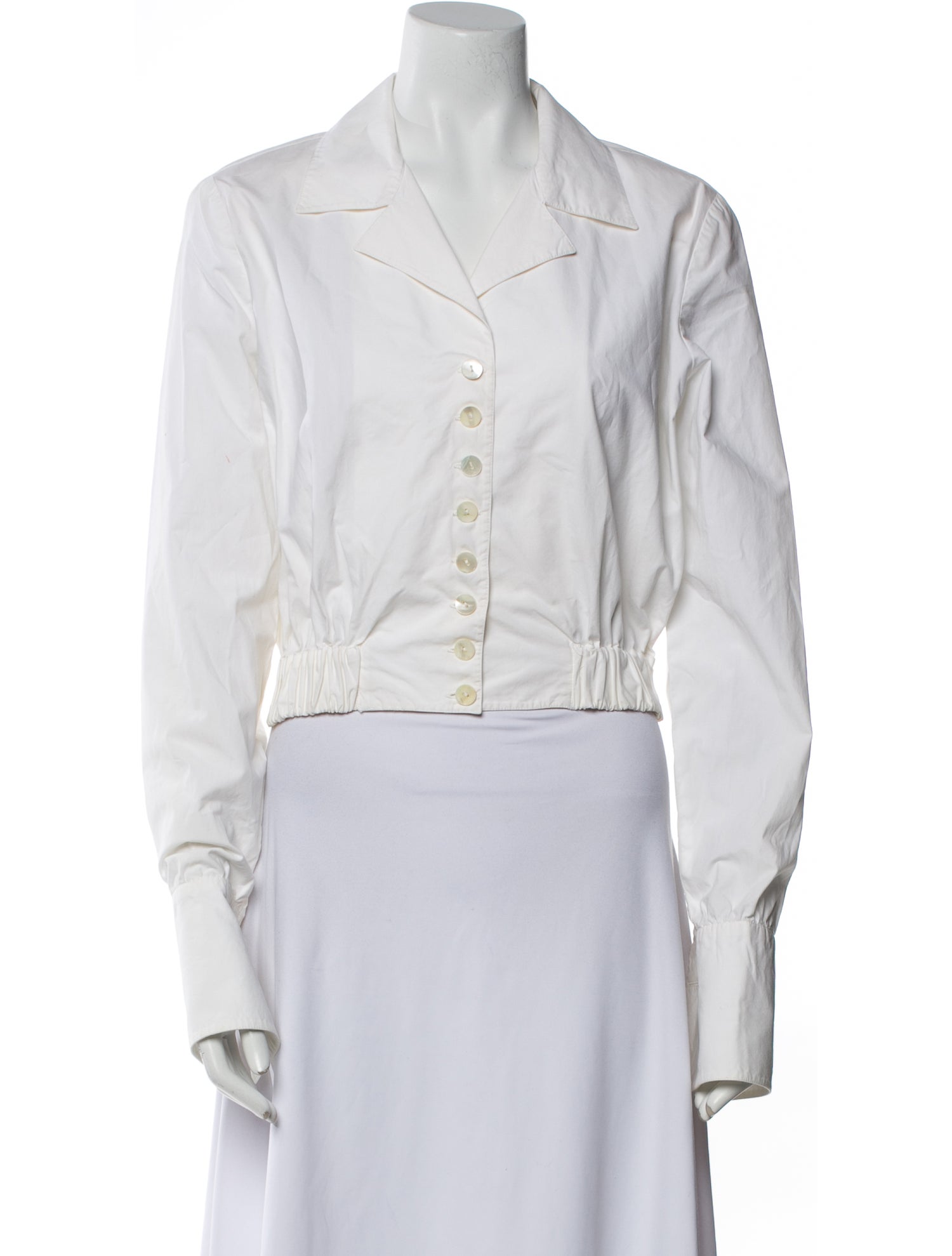 Blumarine Long Sleeve Crop Top