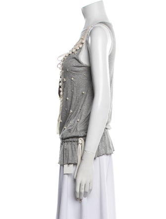Blumarine V-Neck Sleeveless Top