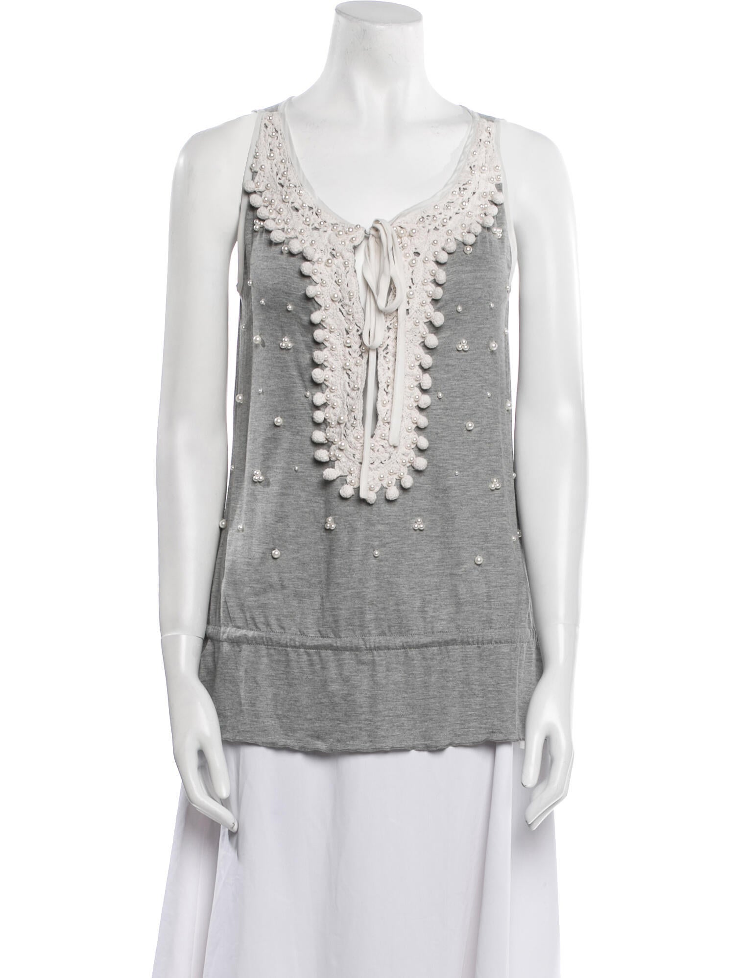 Blumarine Scoop Neck Sleeveless Top