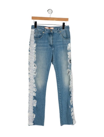 Blumarine Mid-Rise Straight Leg Jeans