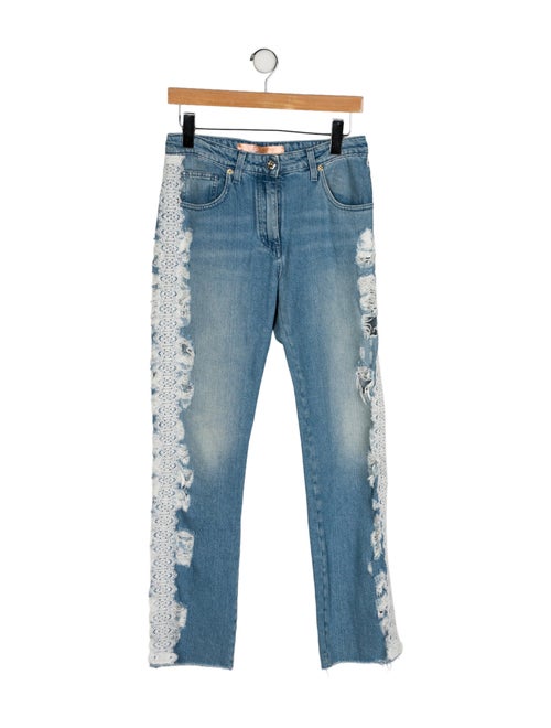 Blumarine Mid-Rise Straight Leg Jeans