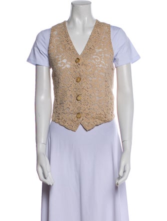 Blumarine Lace Pattern Vest