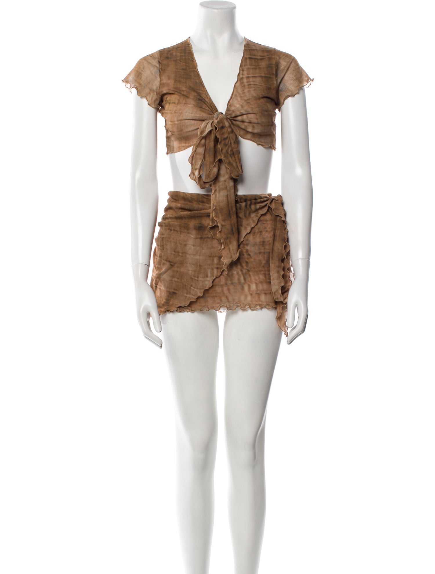 Blumarine Crystal Embellishments Skirt Set