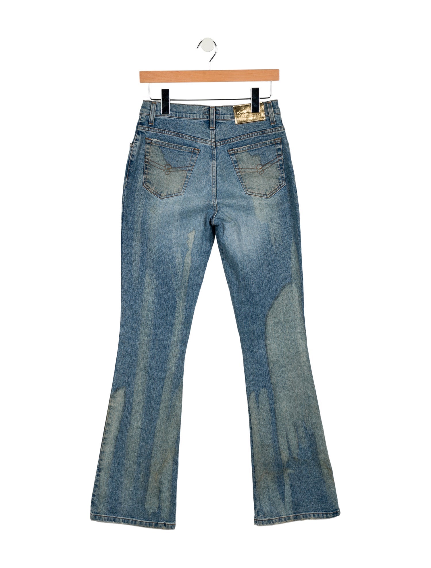 Blumarine Mid-Rise Wide Leg Jeans