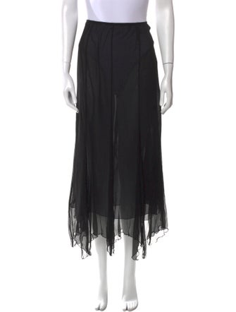 Blumarine Silk Midi Length Skirt