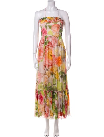 Blumarine Silk Midi Length Dress