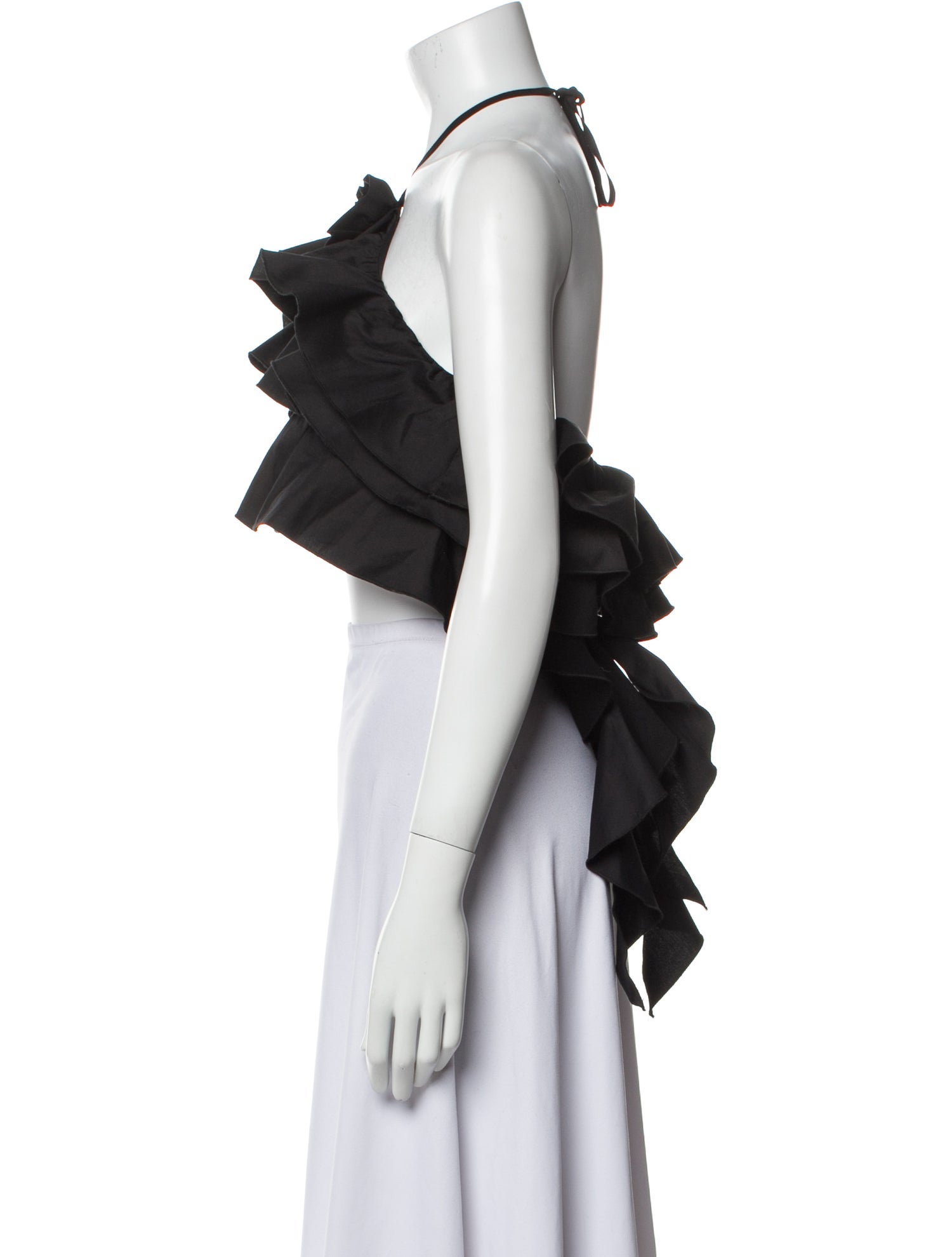 Blumarine Halterneck Sleeveless Crop Top