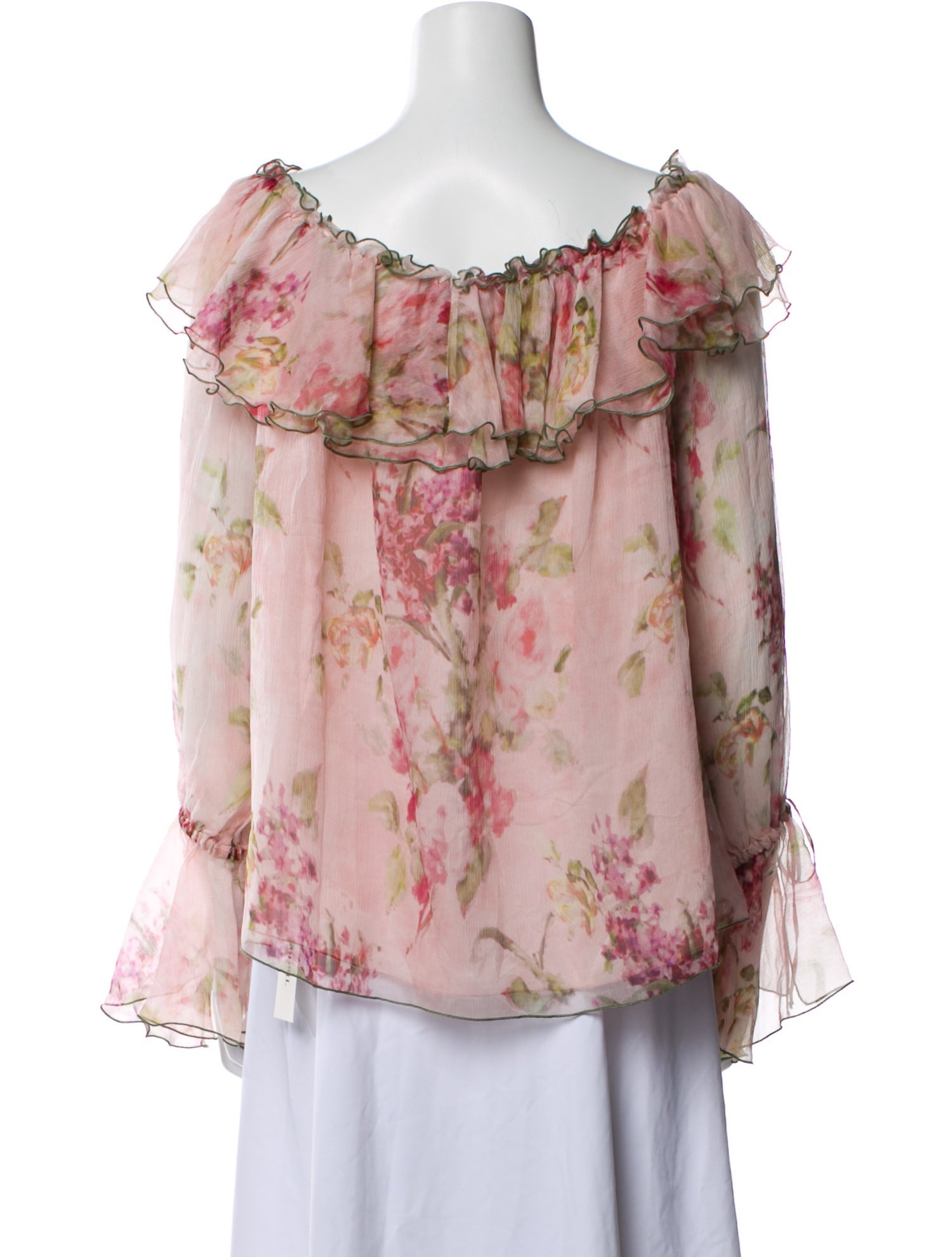 Blumarine Silk Floral Print Blouse