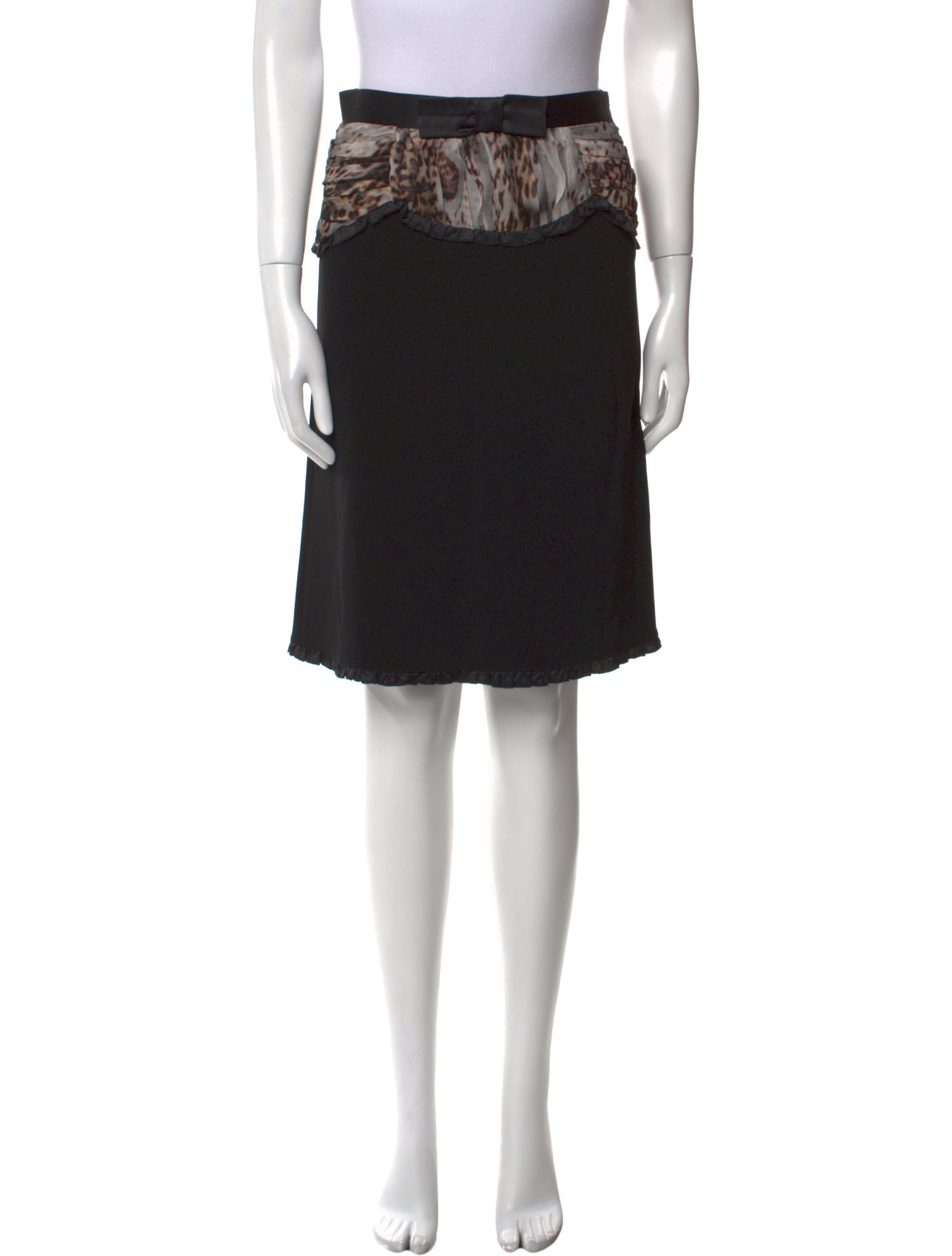 Blumarine Animal Print Knee-Length Skirt