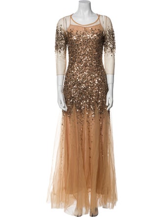 Blumarine Scoop Neck Long Dress