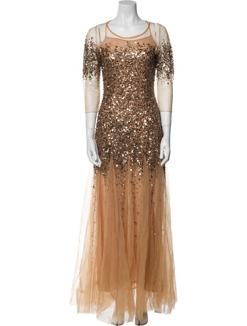 Blumarine Scoop Neck Long Dress