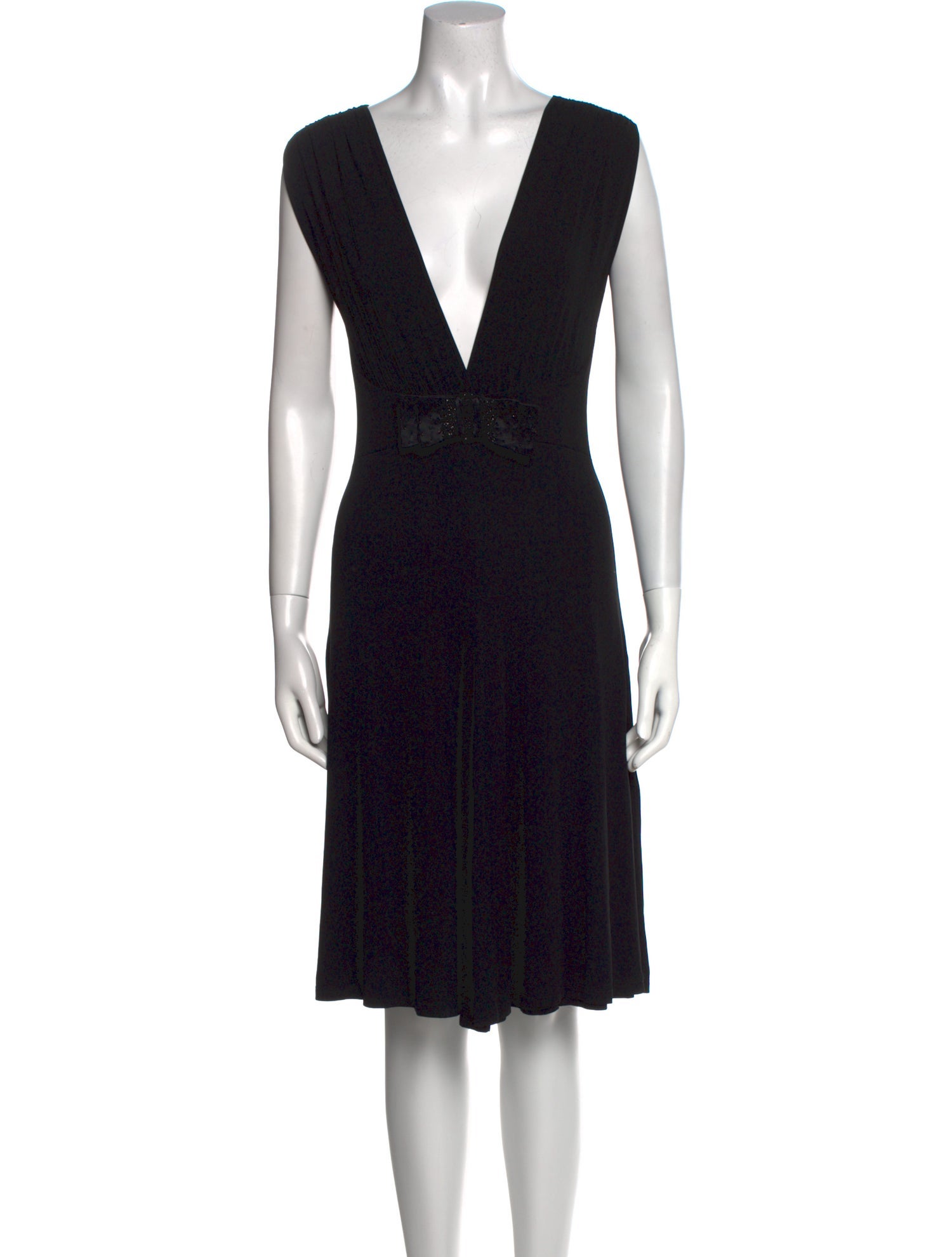 Blumarine V-Neck Knee-Length Dress