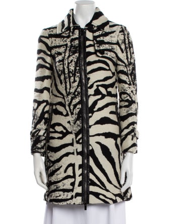 Blumarine Wool Animal Print Coat
