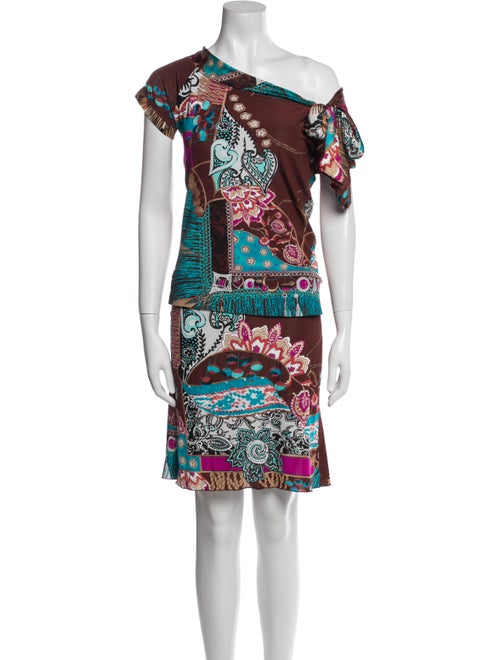 Blumarine Silk Printed Skirt Set