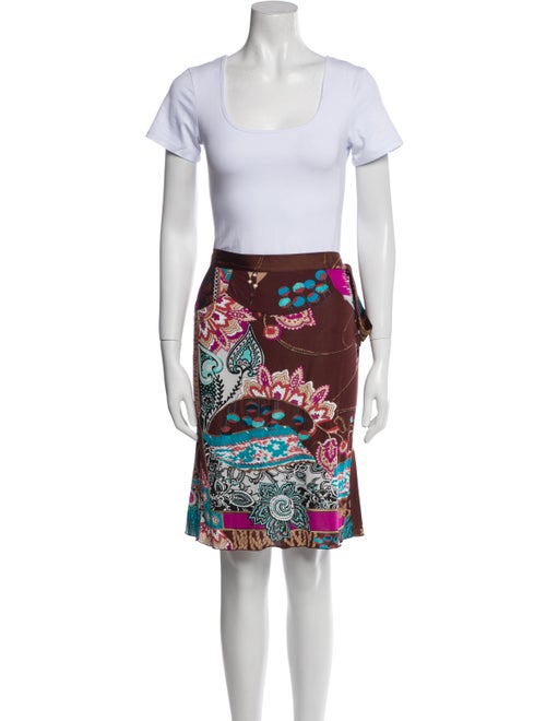 Blumarine Silk Printed Skirt Set