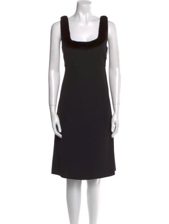 Blumarine Square Neckline Knee-Length Dress