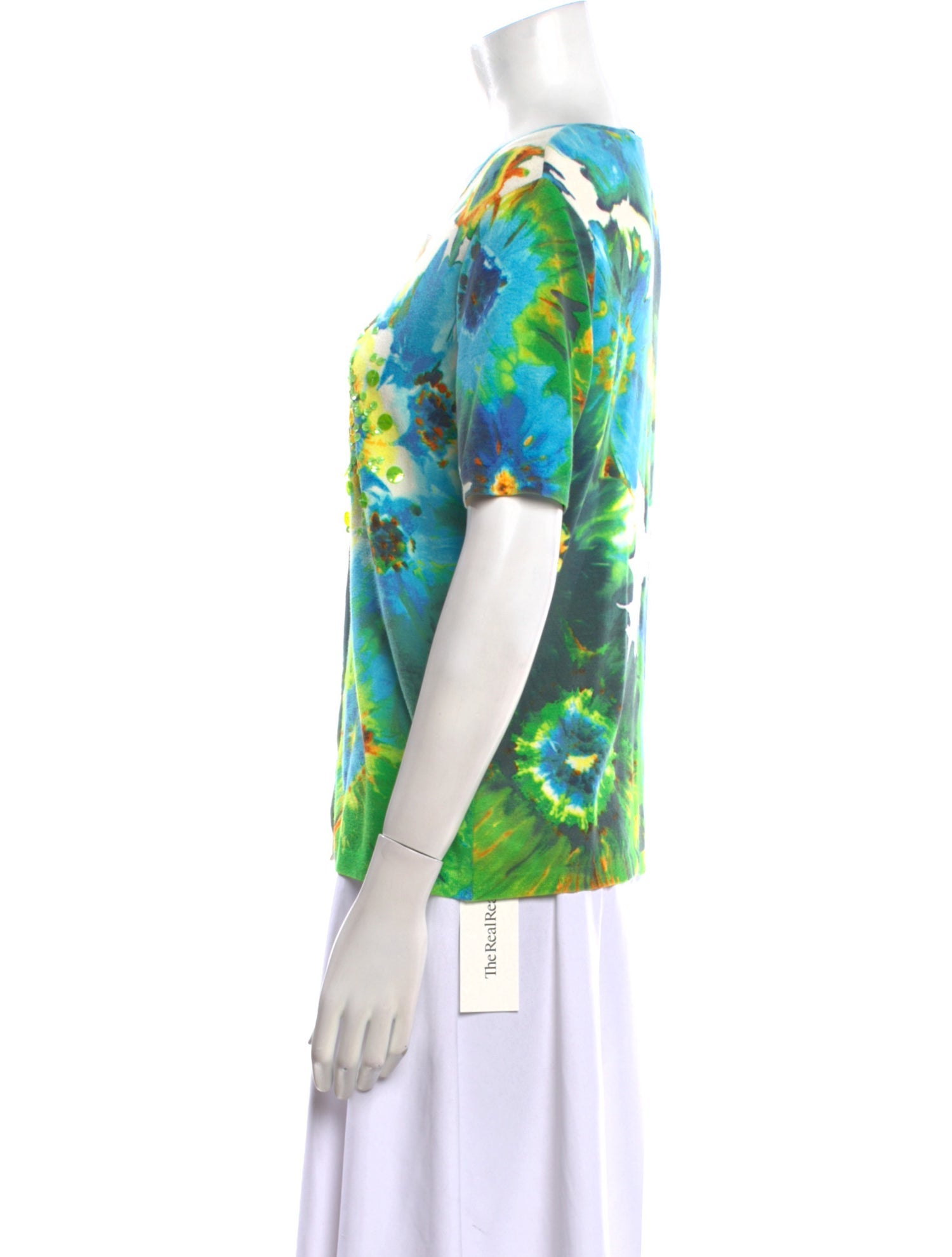 Blumarine Floral Print Scoop Neck T-Shirt