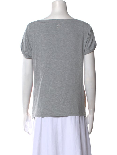 Blumarine Printed Bateau Neckline T-Shirt