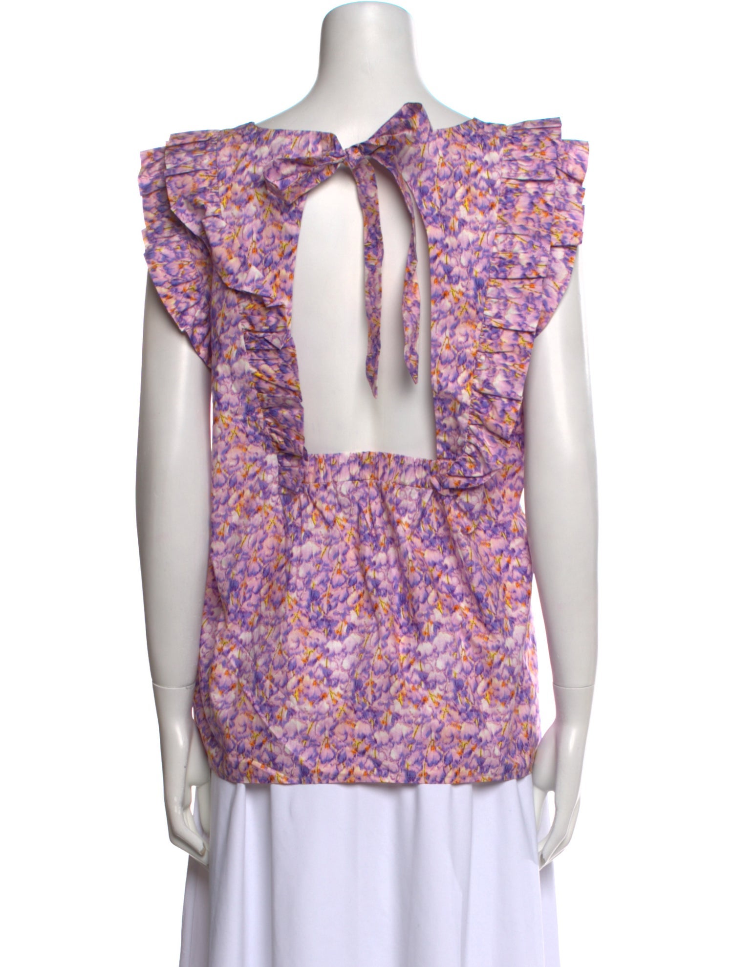 Blumarine Floral Print Scoop Neck Blouse