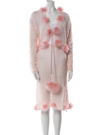 Blumarine Feather Trim Skirt Set