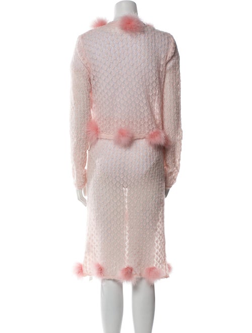 Blumarine Feather Trim Skirt Set