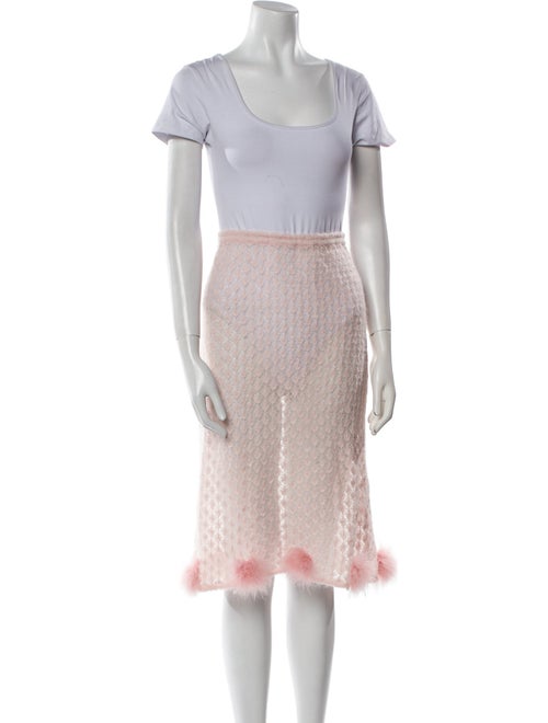 Blumarine Feather Trim Skirt Set