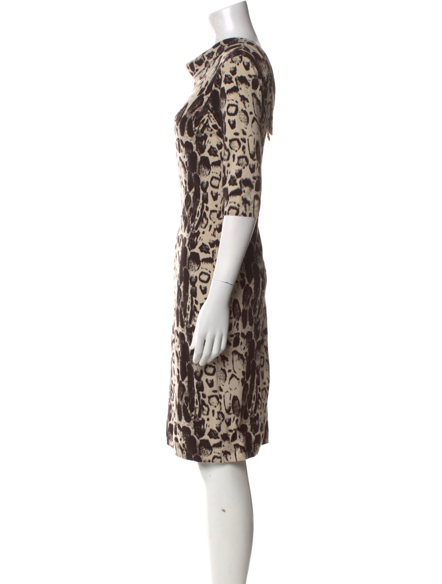 Blumarine Animal Print Knee-Length Dress