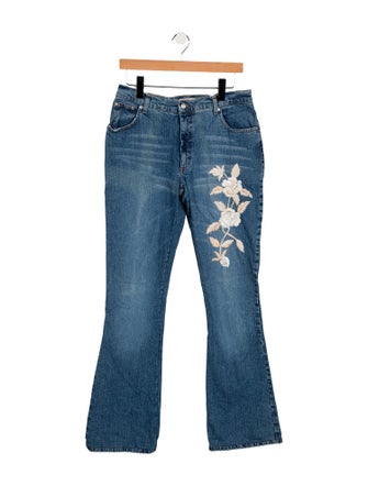 Blumarine Mid-Rise Straight Leg Jeans