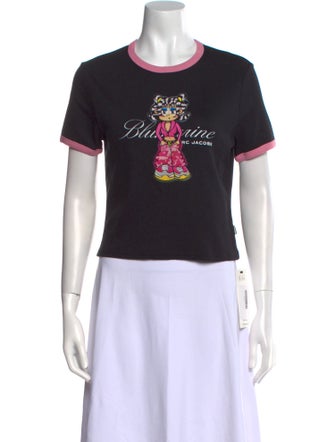 Blumarine by Marc Jacobs Graphic Print Crew Neck T-Shirt