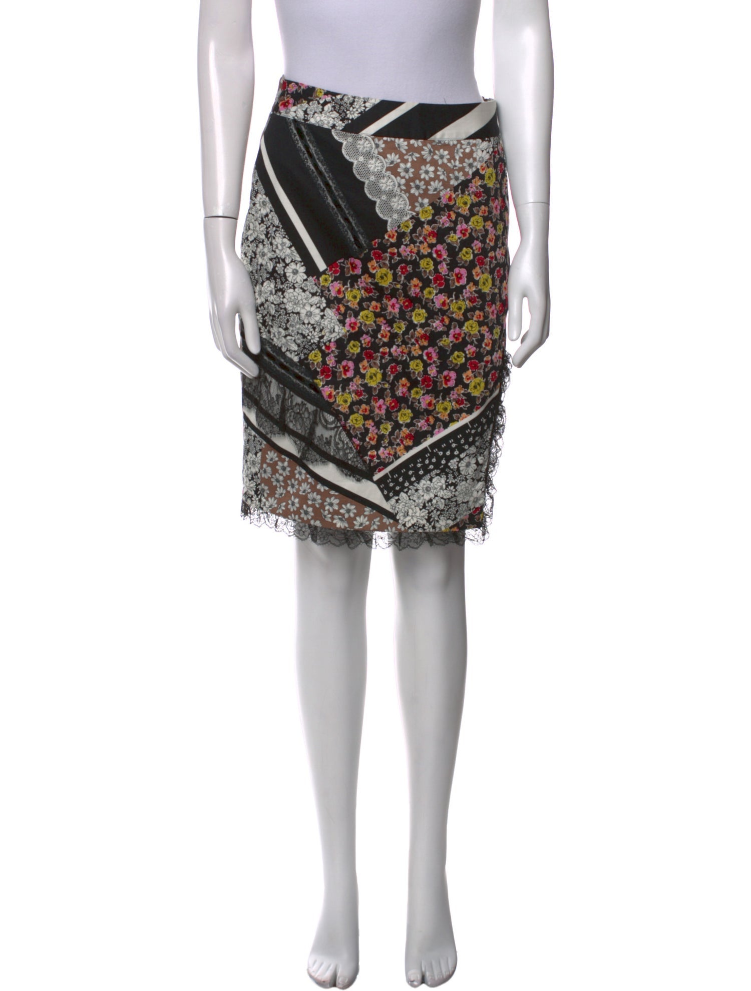 Blumarine Floral Print Knee-Length Skirt