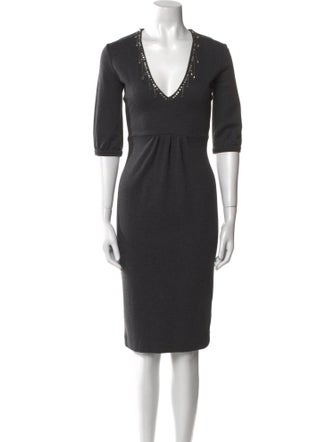 Blumarine Wool Midi Length Dress