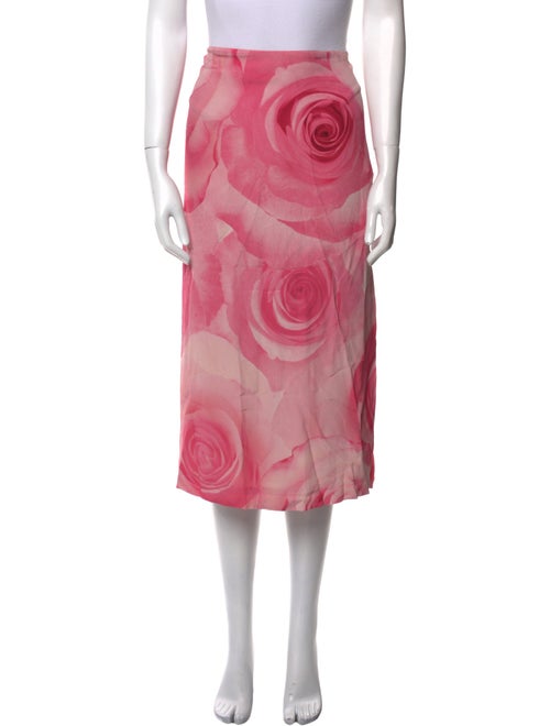 Blumarine Floral Print Midi Length Skirt