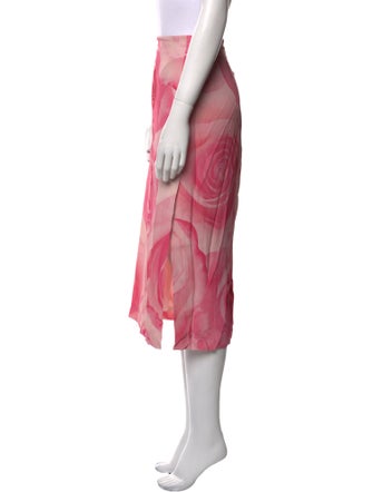 Blumarine Floral Print Midi Length Skirt