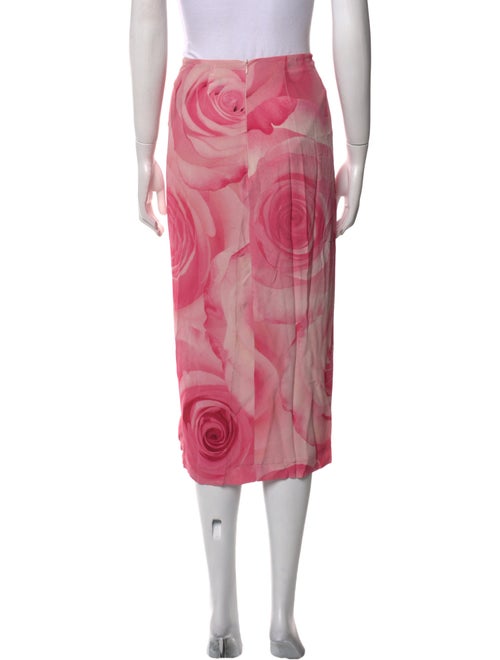 Blumarine Floral Print Midi Length Skirt