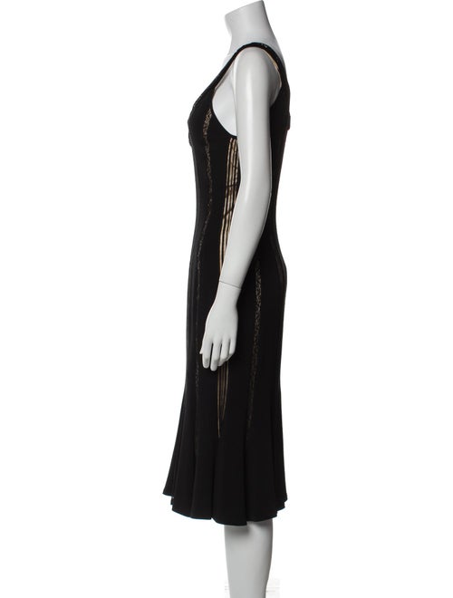 Blumarine V-Neck Midi Length Dress