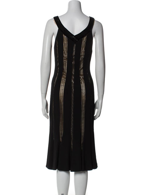 Blumarine V-Neck Midi Length Dress