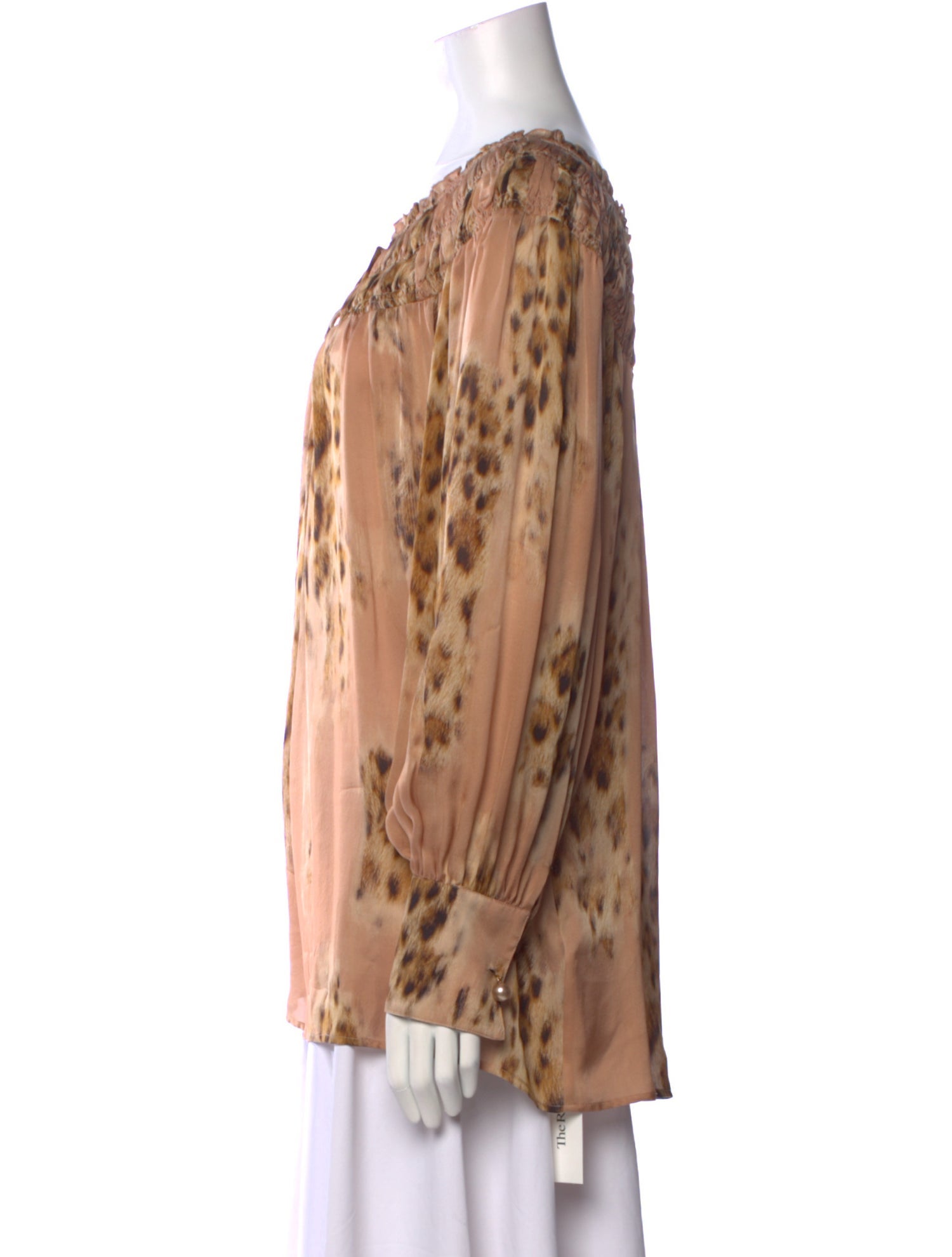 Blumarine Silk Scoop Neck Blouse