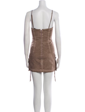 Blumarine Square Neckline Mini Dress