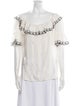 Blumarine Silk Off-The-Shoulder Blouse