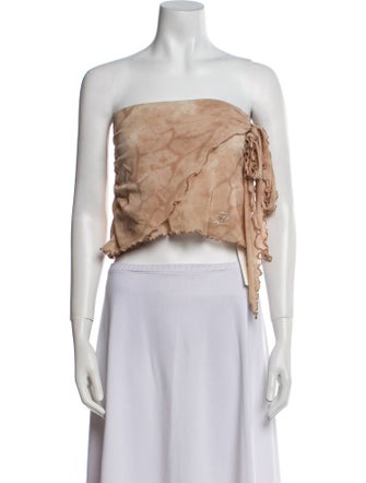 Blumarine Strapless Crop Top