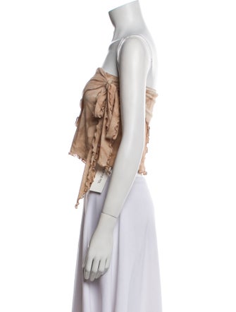 Blumarine Strapless Crop Top