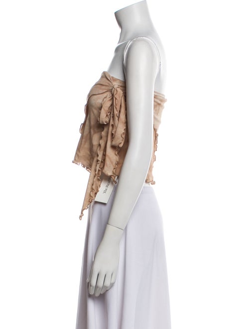 Blumarine Strapless Crop Top